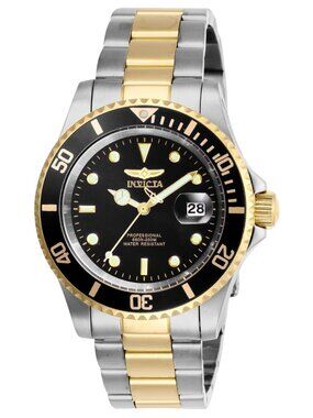 Invicta Pro Diver Men's Watch - 40mm, Steel, Gold (26973) in Hard Case